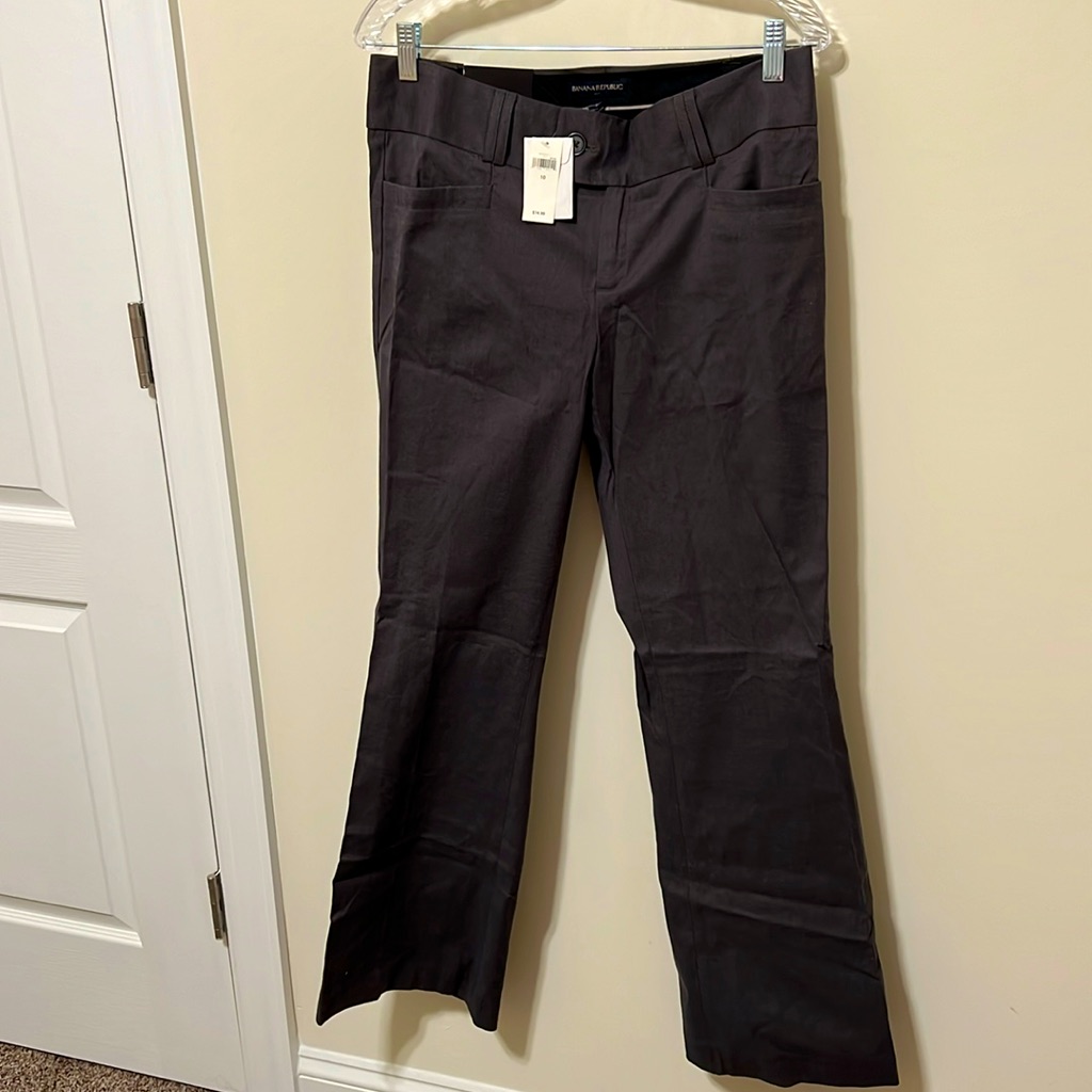 Banana Republic Factory Womens Martin Fit Pants  Size 10  Brand Nwt  Gray